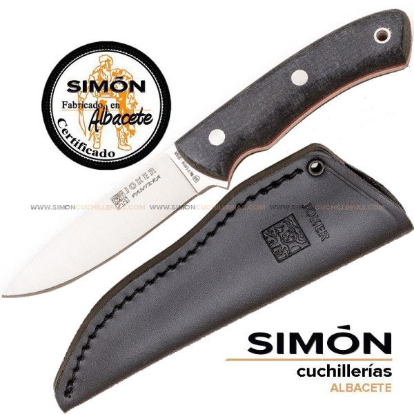 JOKER "Pantera" Classic Black Jute Micarta Bushcraft Knife 075263