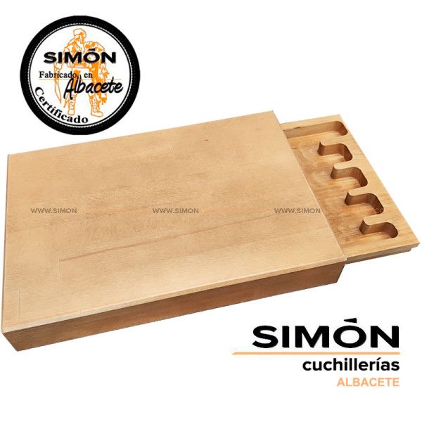 Soporte Cuchillos Cocina SIMÓN "Cajón" Haya 024008