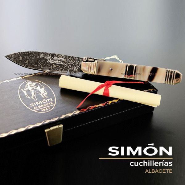 SIMÓN 20th "Damascus" Albacete Bull Machete Knife 8cm 011029