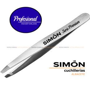 Pinza Depilar Profesional SIMÓN "Punta Sesgada" Inox 003468