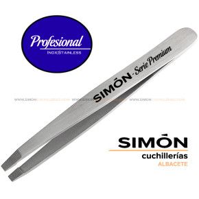 Pinza Depilar Profesional SIMÓN "Punta Recta" Inox 003516
