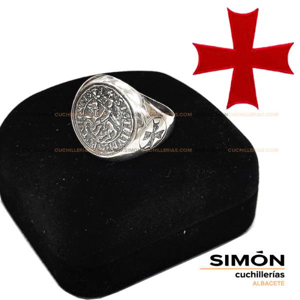 Anillo - Sello TEMPLARIOS Plata 22MM - Estuche 068628