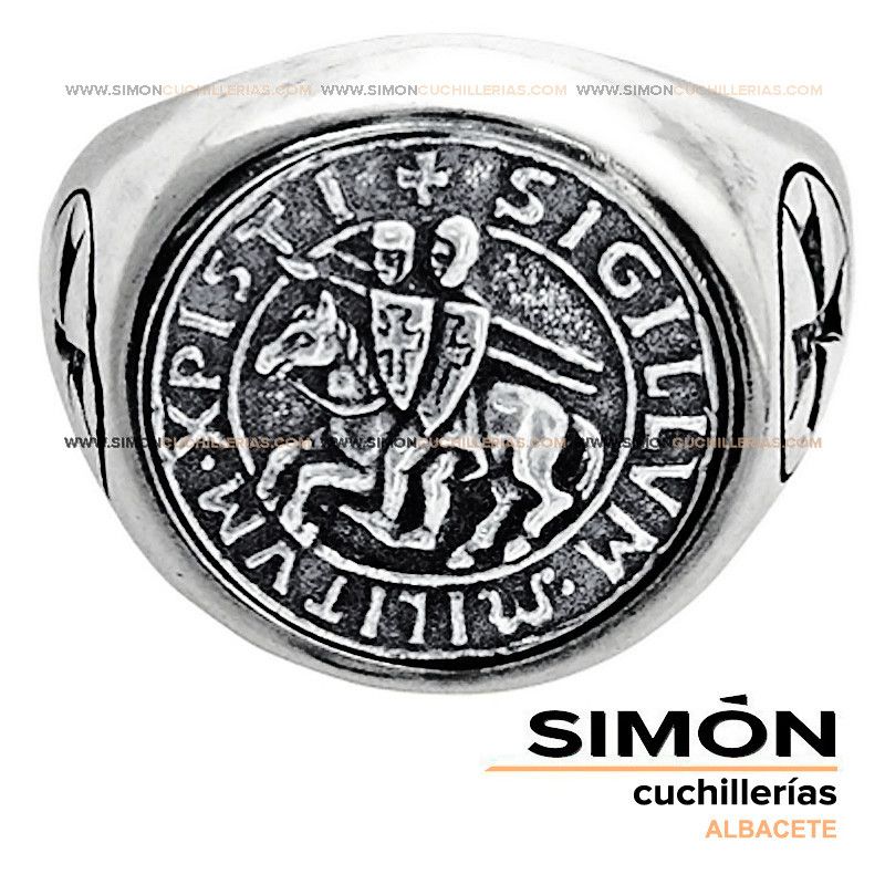 Anillo - Sello TEMPLARIOS Plata 22MM - Estuche 068628