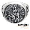 TEMPLARS Box 22MM Silver Ring 068628