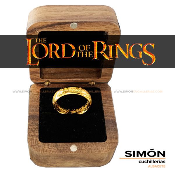 Anillo FRODO Dorado 20MM - Estuche "Señor de los Anillos" 068456
