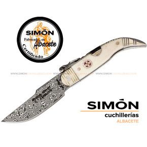SIMÓN 20th "Damascus" Albacete Classic Knife 6,5cm 011034