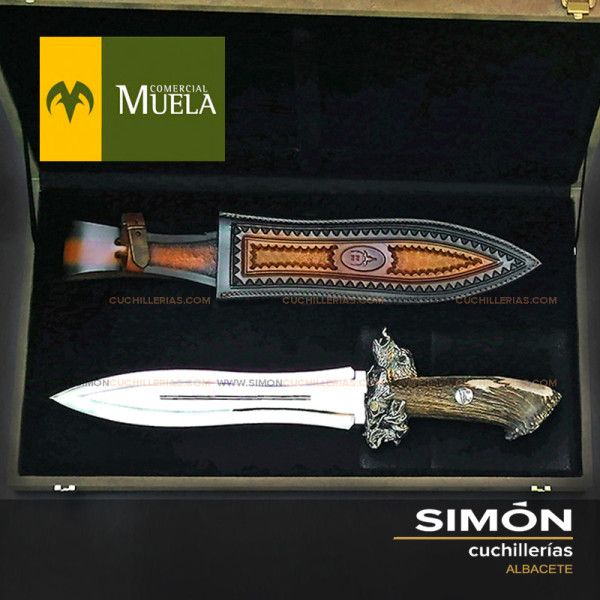Cuchillo MUELA "Agarre Lujo" Plata Ciervo