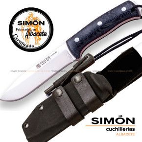 Cuchillo Bushcraft JOKER "Nomad" Micarta Canvas Clásico + Ferrocerio KYDEX CM125-F 075295