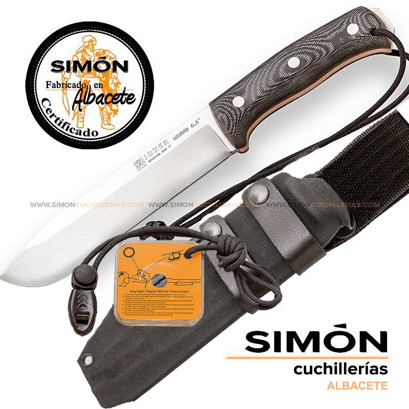 Cuchillo Bushcraft JOKER "Nomad 6,5" Micarta Canvas Clásico KYDEX CM137-K 075296