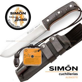 Cuchillo Bushcraft JOKER "Nomad 6,5" Micarta Canvas Clásico + Ferrocerio KYDEX cm137-f 075297