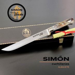 SIMÓN "Chef" Bull Horn Short Ham Knife 17cm 6,5" 011038
