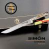 Cuchillo Jamonero Corto SIMÓN "Chef" Asta de Toro 17cm 6,5" 011038