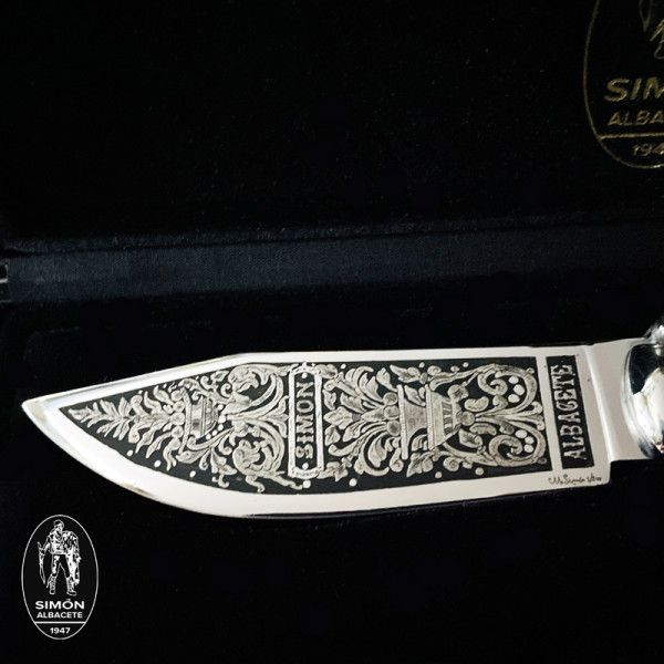 SIMÓN "Royal" Acid Engraved 20th Deer Albacete Shepherd Knife 007018