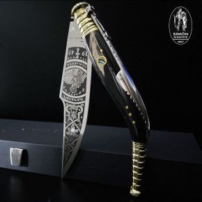 JOKER "Bandolero" Acid Engraved 19th Carraca Bandit Knife 007004