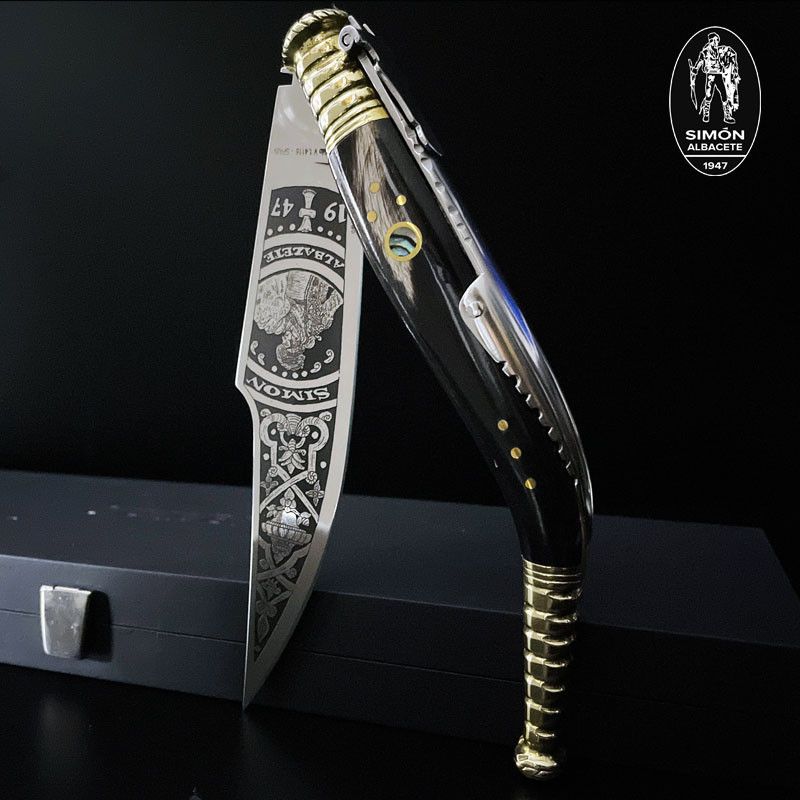 Navaja Bandolera Carraca S.XIX "Bandolero" JOKER “Joyita” Grabado Aguafuerte 007004