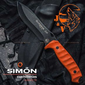 Cuchillo J&V "Scorpion 2.0" Micarta Naranja 1011-mf-pa 192015