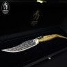 SIMÓN "Soi Defensora de mi Amo" Acid Engraved 19th Olive Albacete Antique Knife 007020