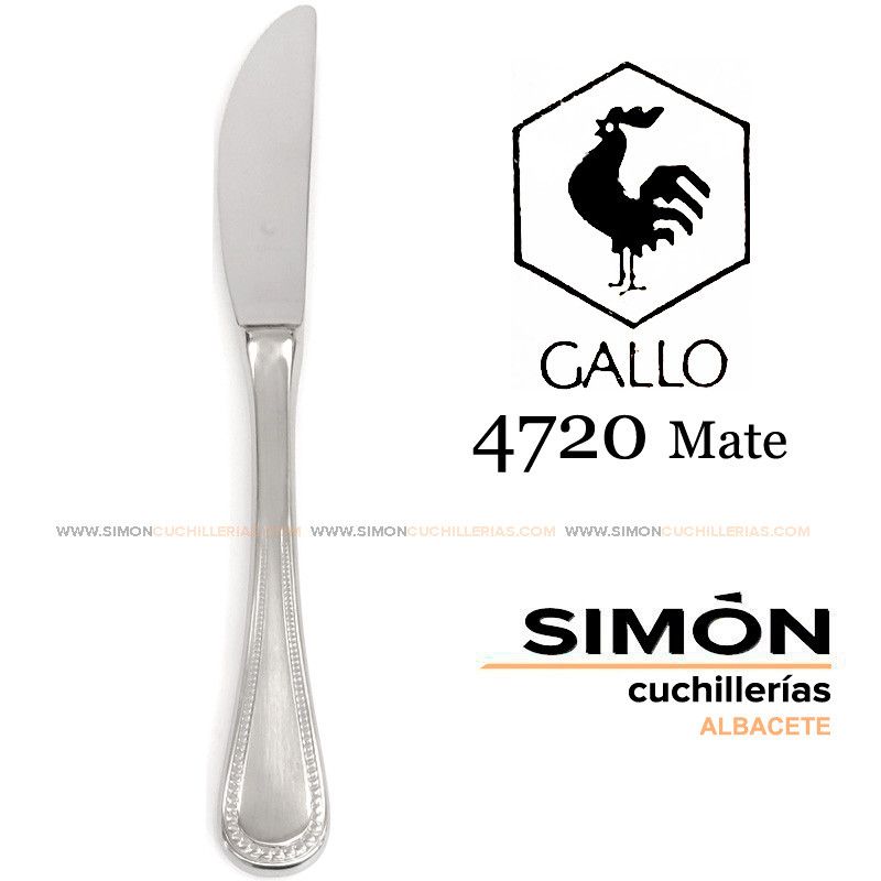 Cuchillo Mesa GALLO "4720 Mate" 18/10 060217