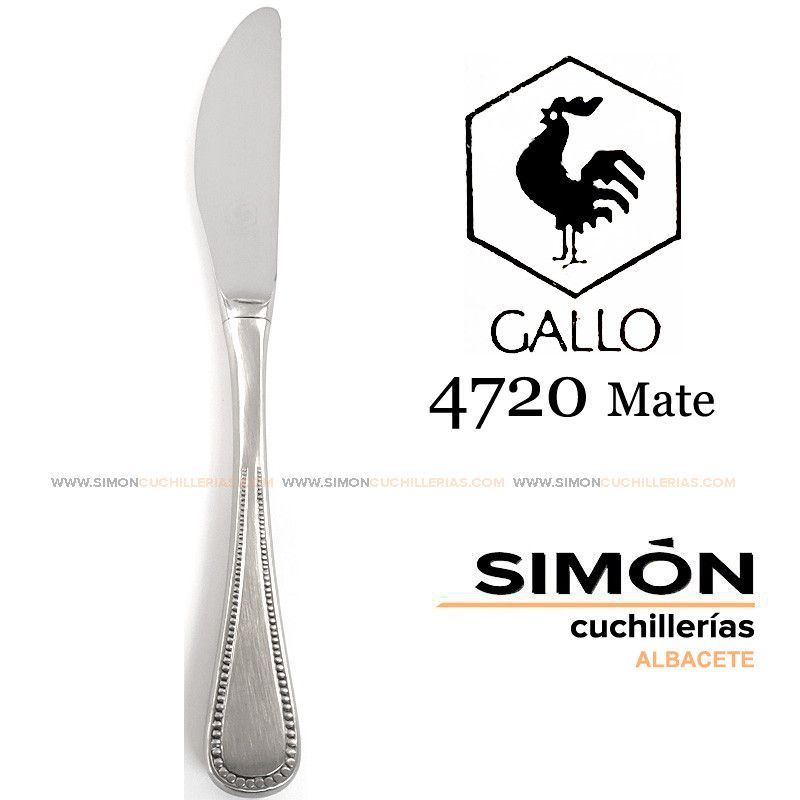 Cuchillo Postre GALLO "4720 Mate" 18/10 060220