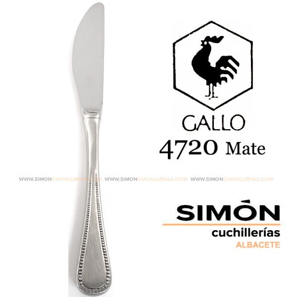 Cuchillo Postre GALLO "4720 Mate" 18/10 060220