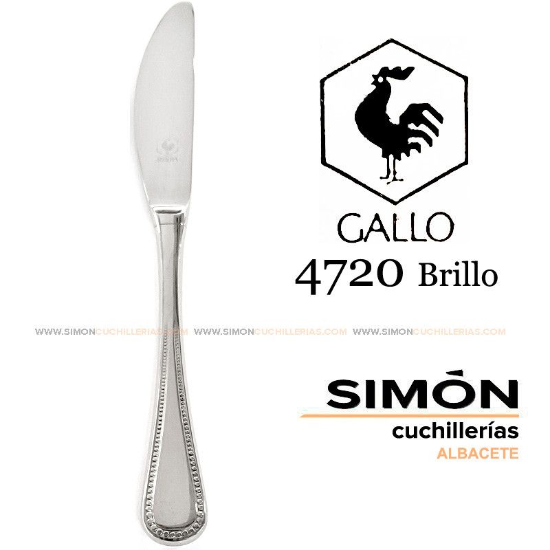 Cuchillo Postre GALLO "4720 Brillo" 18/10 060235