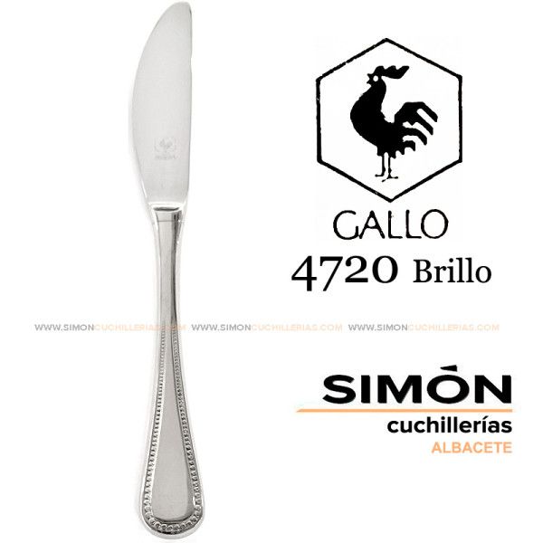 GALLO "4720 Shiny" 18/10 Dessert Knife 060235
