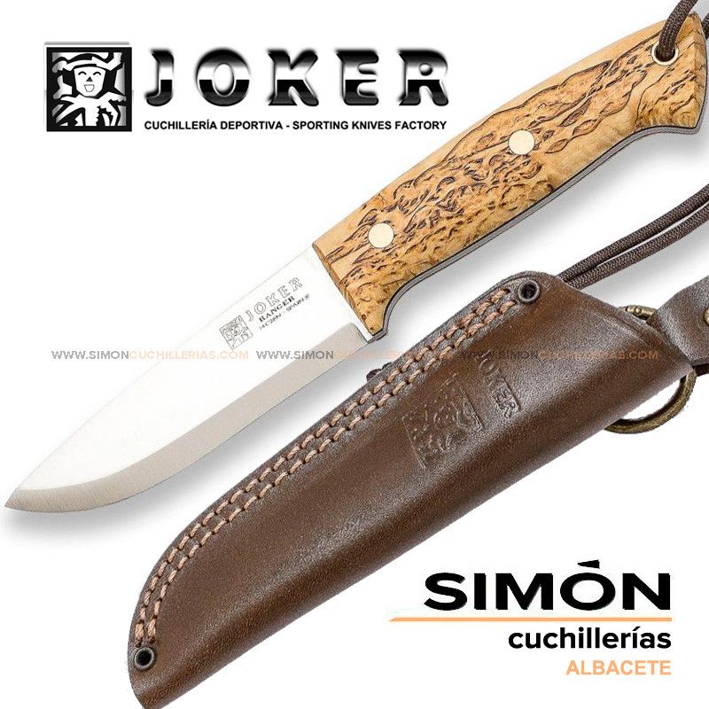 JOKER "Ranger" Scandi Curly Birch Bushcraft Knife cl143 075311