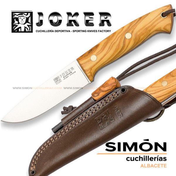 Cuchillo Bushcraft JOKER "Ranger" Olivo Flat + Ferrocerio co144p 075308