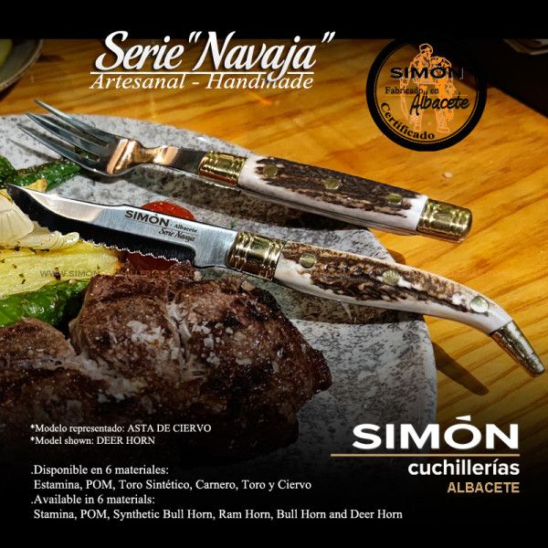 Cuchillos Carne Forma Navaja Albacete Sierra SIMÓN Artesanales