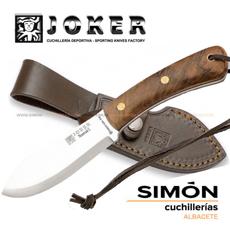 Cuchillo Bushcraft JOKER "Nessmuk S" Nogal Scandi 075201