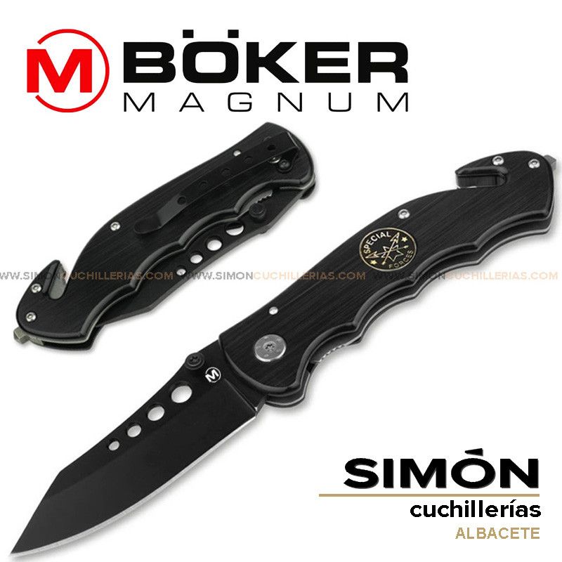 MAGNUM "Police" Black Rescue Folding Knife 065113