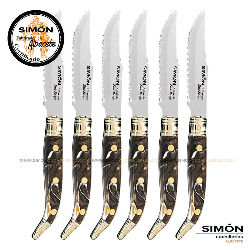 SIMÓN Handmade Navaja de Albacete Serrated Steak Knives 123078