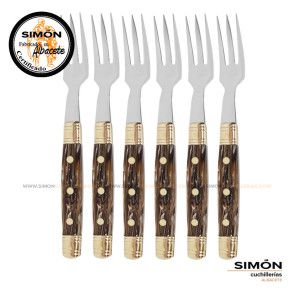 SIMÓN Handmade Navaja de Albacete Steak Forks 6 Set 123079
