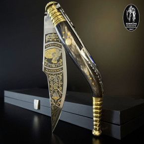 Navaja Bandolera Carraca S.XIX Bandolero JOKER “Joyita” Grabado Aguafuerte ORO 24K 007023