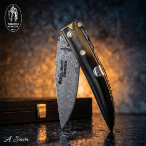 SIMÓN 20th "Damascus" English Point Knife 8,5cm 011053