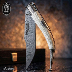 SIMÓN 19th "Damascus" Bandit Classic Knife 16,5cm 011051