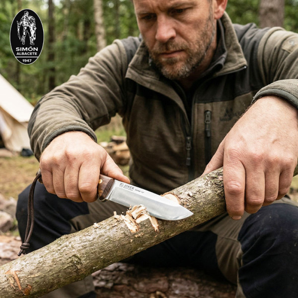 Cuchillo Bushcraft JOKER "Nomad" Nogal Flat 075.202