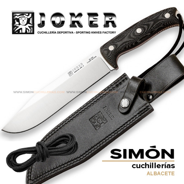 JOKER "Bush Camp Knife" CM146 Micarta Canvas Bushcraft Knife 075332