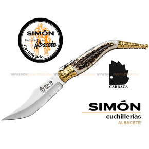 Navaja Bandolera Carraca S.XIX Ciervo 11cm SIMÓN 123029
