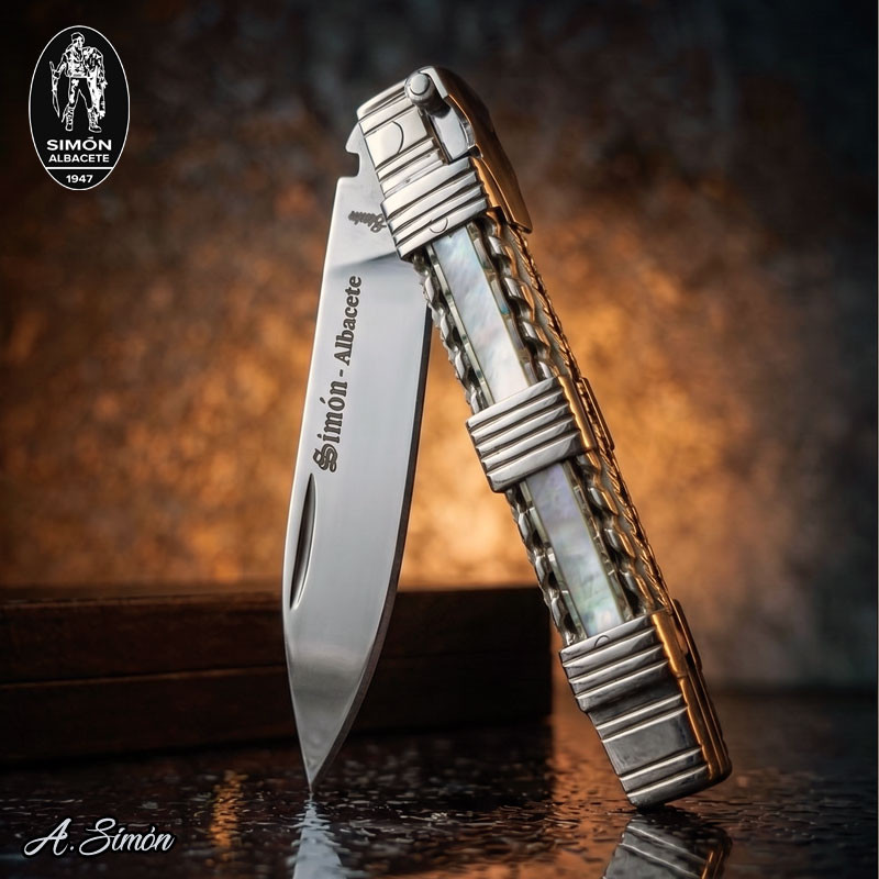 Navaja Clásica Machete Columnillas S.XX "Madre Perla" 7cm SIMÓN 011058