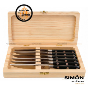 SIMÓN Chef POM Smooth Edge Steak Knife Case 003526