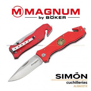 MAGNUM "Firefighter" Red Rescue Folding Knife 065228