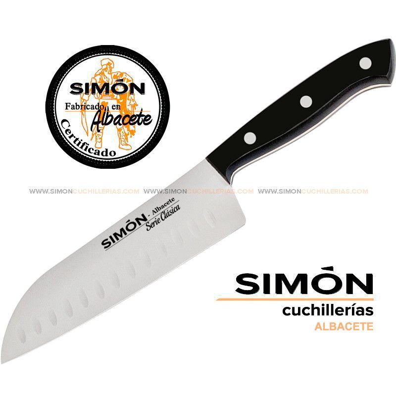 Cuchillo Santoku SIMÓN "Clásica" 18,5cm 7" 215040