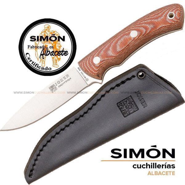 JOKER "Pantera" Flat Micarta Canvas Bushcraft Knife 075262