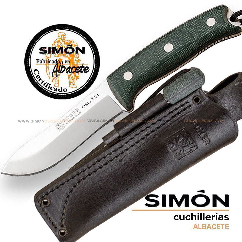 Cuchillo Bushcraft JOKER "Oso TS1" Jute Micarta Clásico + Ferrocerio 075268