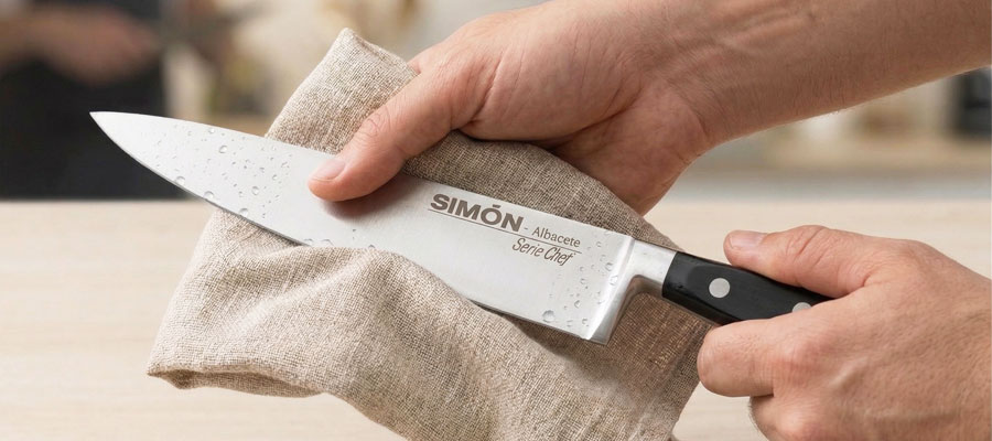 Secado con un paño cuchillo Serie Chef